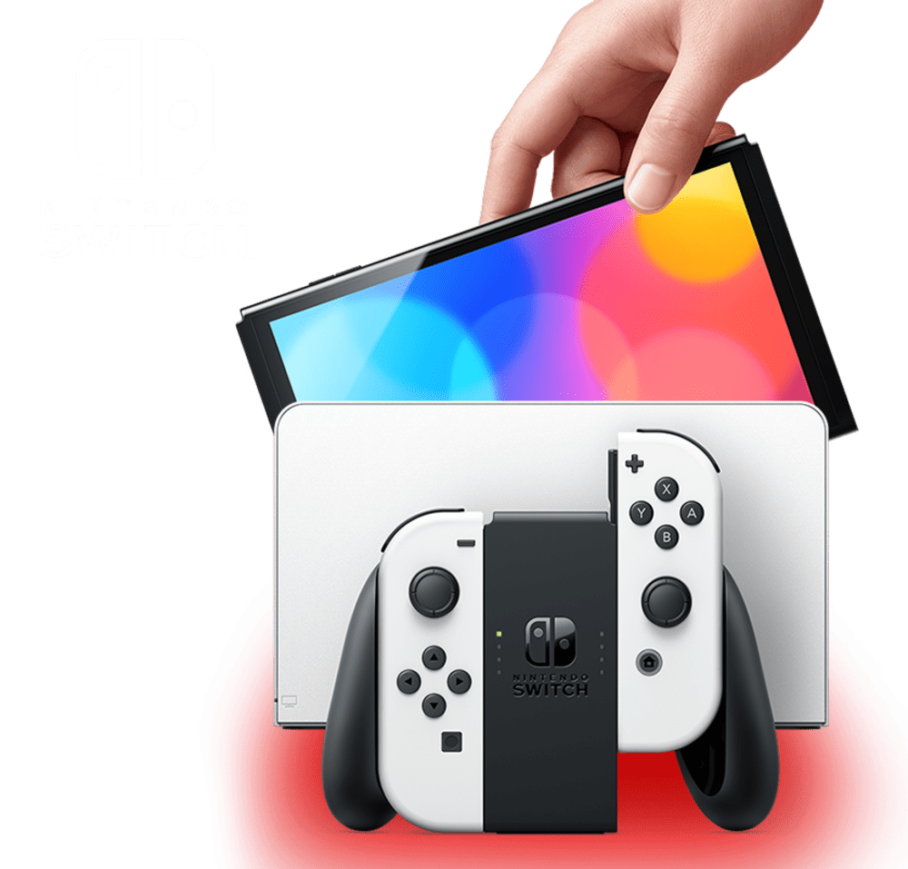 Console Nintendo Switch, imagem oficial ilustrativa